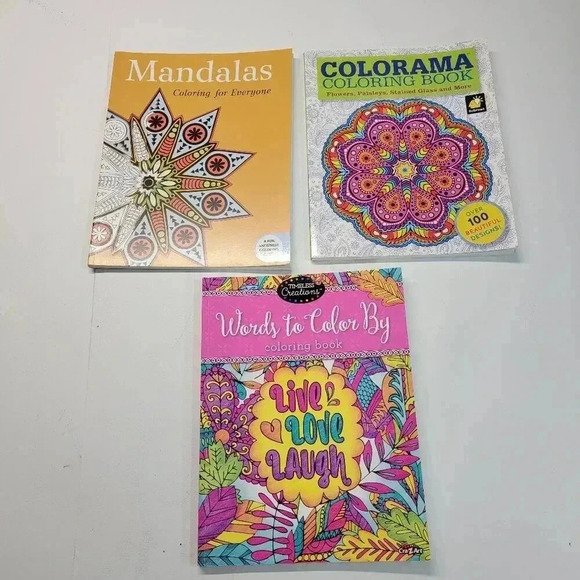 Mandalas Colorma and Words To Color By Coloring Books Casual Adult Athleisure - Picture 1 of 14